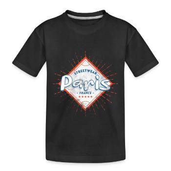Paris France Ville Skyline Accueil Amour - T-shirt bio Premium Enfant - noir - Devant
