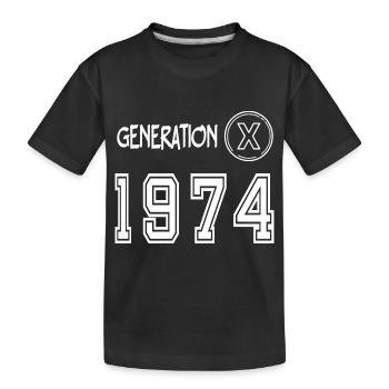 Génération X 1974 - T-shirt bio Premium Enfant - noir - Devant
