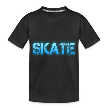 Skate - Kids' Premium Organic T-Shirt - black - Front