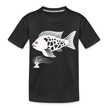 Fisch Aquarium Meerestier Klima Umweltschutz - Kinder Premium Bio T-Shirt - Schwarz - Vorne