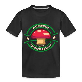 Pilze - Sammler - Kinder Premium Bio T-Shirt - Schwarz - Vorne