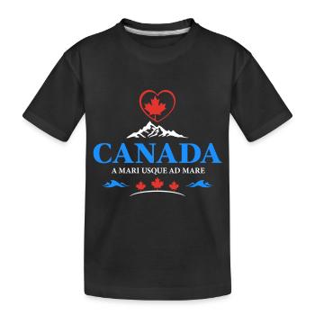 Canada Vancouver Montréal Toronto Maple Leaf Mountains - T-shirt bio Premium Enfant - noir - Devant
