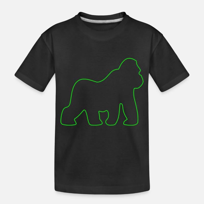 Gorilla, Silverback, Monkey, Monkey, Gorillas, - Kids' Premium Organic T-Shirt - black