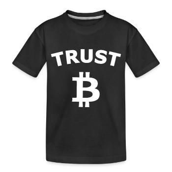 Vetraue den Coins - Kinder Premium Bio T-Shirt - Schwarz - Vorne