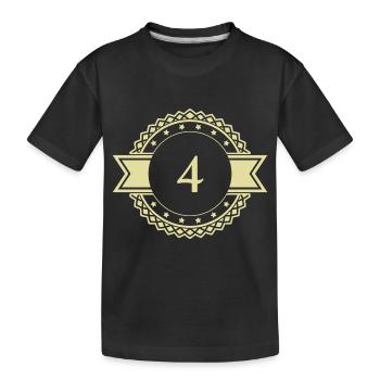 4 Emblème numérique - T-shirt bio Premium Enfant - noir - Devant