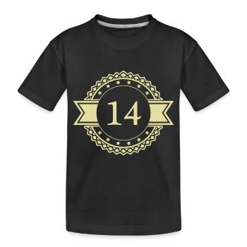 14 Emblème numérique - T-shirt bio Premium Enfant - noir - Devant