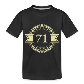 71 Emblème numérique - T-shirt bio Premium Enfant - noir - Devant