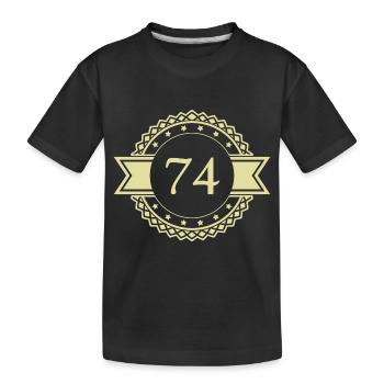 74 Emblème numérique - T-shirt bio Premium Enfant - noir - Devant