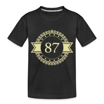 87 Emblème numérique - T-shirt bio Premium Enfant - noir - Devant