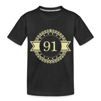 91 Emblème numérique - T-shirt bio Premium Enfant - noir - Devant