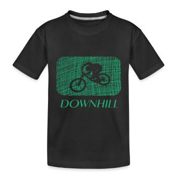 Downhill - Kinder Premium Bio T-Shirt - Schwarz - Vorne