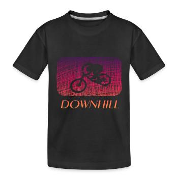 Downhill - Kinder Premium Bio T-Shirt - Schwarz - Vorne