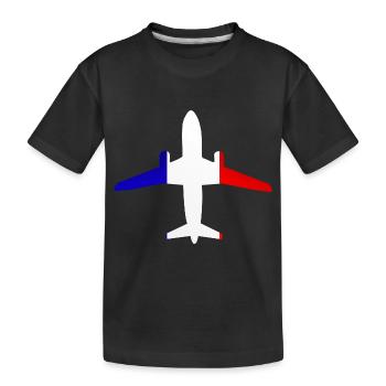 Design Avion France - T-shirt bio Premium Enfant - noir - Devant