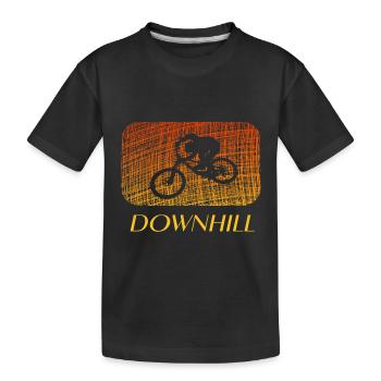 Downhill - Kinder Premium Bio T-Shirt - Schwarz - Vorne