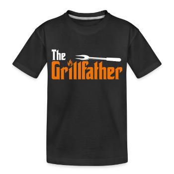 The Grill Father. The Grillfather - Kids' Premium Organic T-Shirt - black - Front
