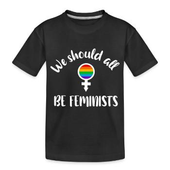 Equality - Kids' Premium Organic T-Shirt - black - Front