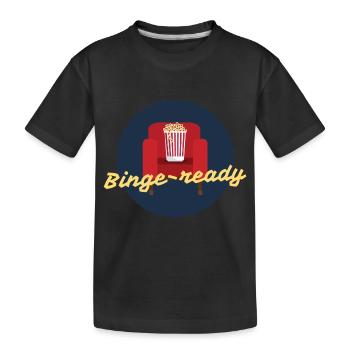 binge ready - Kinder Premium Bio T-Shirt - Schwarz - Vorne