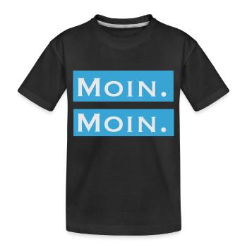 Moin Moin - Kinder Premium Bio T-Shirt - Schwarz - Vorne