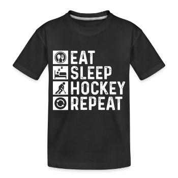 Ice Hockey Club Team Sport Gift - Kids' Premium Organic T-Shirt - black - Front