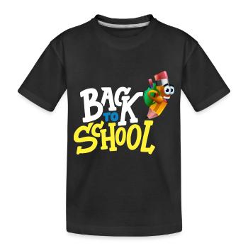 Back To School / Bonne Rentrée Scolaire - T-shirt bio Premium Enfant - noir - Devant