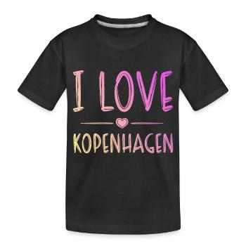 I Love Kopenhagen - Kinder Premium Bio T-Shirt - Schwarz - Vorne