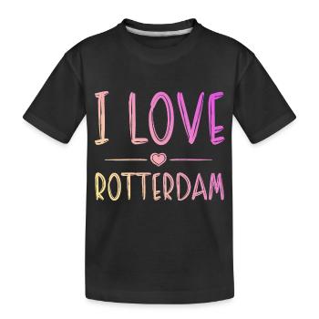 I Love Rotterdam - Kids' Premium Organic T-Shirt - black - Front