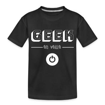 Geek en Veille - T-shirt bio Premium Enfant - noir - Devant