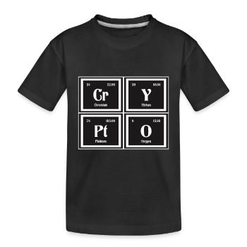 Crypto | Tableau périodique des éléments - T-shirt bio Premium Enfant - noir - Devant