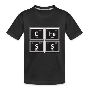 | d’échecs Tableau périodique des éléments - T-shirt bio Premium Enfant - noir - Devant
