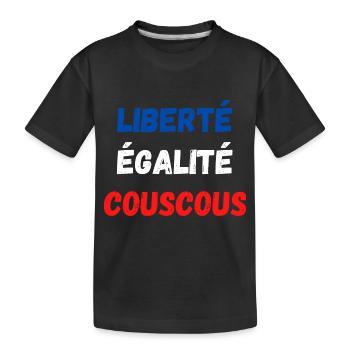 Liberté égalité couscous - T-shirt bio Premium Enfant - noir - Devant