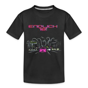 Enfin 18 - Anniversaire - T-shirt bio Premium Enfant - noir - Devant