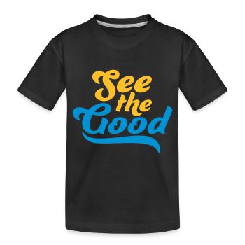 voir la bonne citation - T-shirt bio Premium Enfant - noir - Devant