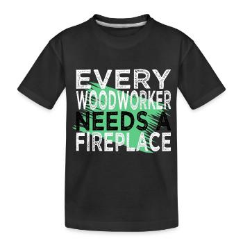 axes geek felling present the carpenters lumber - Kinder Premium Bio T-Shirt - Schwarz - Vorne