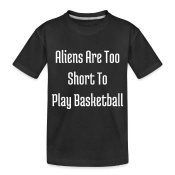 alien puns ankle breaker 90s basketball - Kids' Premium Organic T-Shirt - black - Front