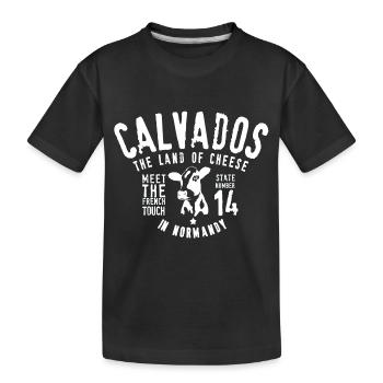 Calvados 14 Meet the french touch - Kids' Premium Organic T-Shirt - black - Front