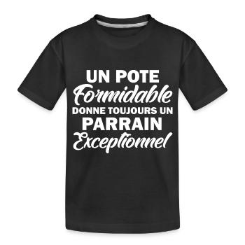 parrain exceptionnel / futur parrain - T-shirt bio Premium Enfant - noir - Devant
