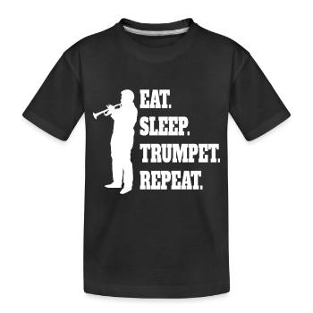 Trompete lustiger Musik Instrument Musiker Spruch - Kinder Premium Bio T-Shirt - Schwarz - Vorne
