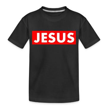 Jesus - Kinder Premium Bio T-Shirt - Schwarz - Vorne
