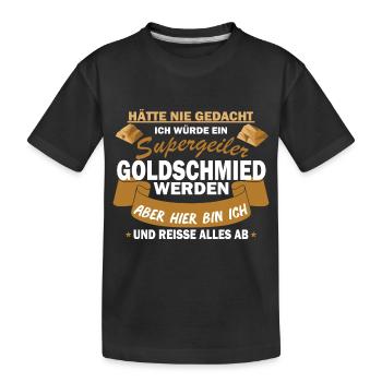 Goldschmied Schmiedekunst Handwerker Geschenk - Kinder Premium Bio T-Shirt - Schwarz - Vorne