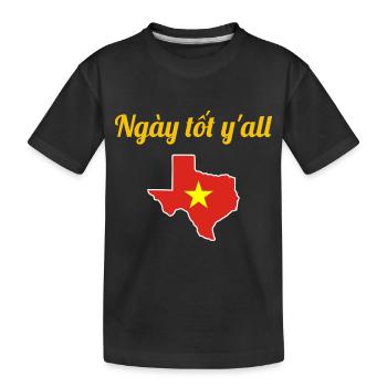 Vietnamesisch-texanisches Design für Einwanderer - Kinder Premium Bio T-Shirt - Schwarz - Vorne