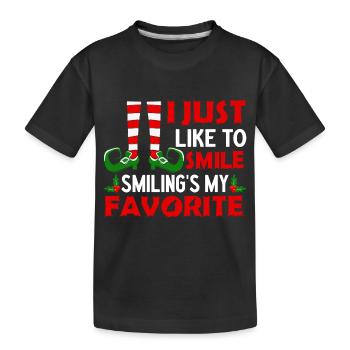 4 J’aime juste sourire en souriant mon préféré - T-shirt bio Premium Enfant - noir - Devant