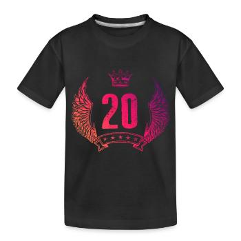 Couronne de 20 chiffres - T-shirt bio Premium Enfant - noir - Devant