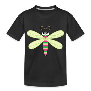 Flying Bug - Kids' Premium Organic T-Shirt - black - Front