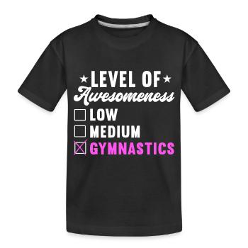 Acrobat Gymnastics Gymnastics Tumbling - Kids' Premium Organic T-Shirt - black - Front