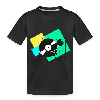 Platines colorées - T-shirt bio Premium Enfant - noir - Devant