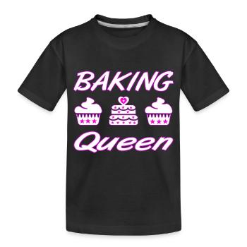Bake - Kids' Premium Organic T-Shirt - black - Front