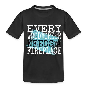 carpenter saw carpenter funny - Kinder Premium Bio T-Shirt - Schwarz - Vorne