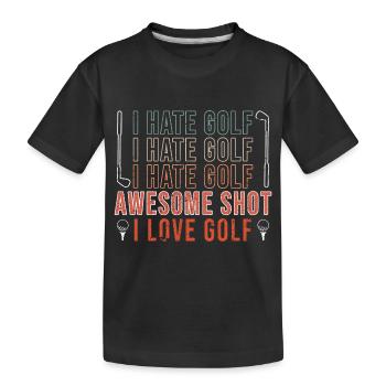 Golf Golfeurs Golfeurs - T-shirt bio Premium Enfant - noir - Devant