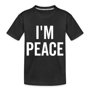 Ich bin Frieden - Kinder Premium Bio T-Shirt - Schwarz - Vorne
