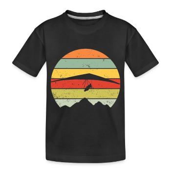 Hanggleiter Drachenflieger Deltasegler - Kinder Premium Bio T-Shirt - Schwarz - Vorne